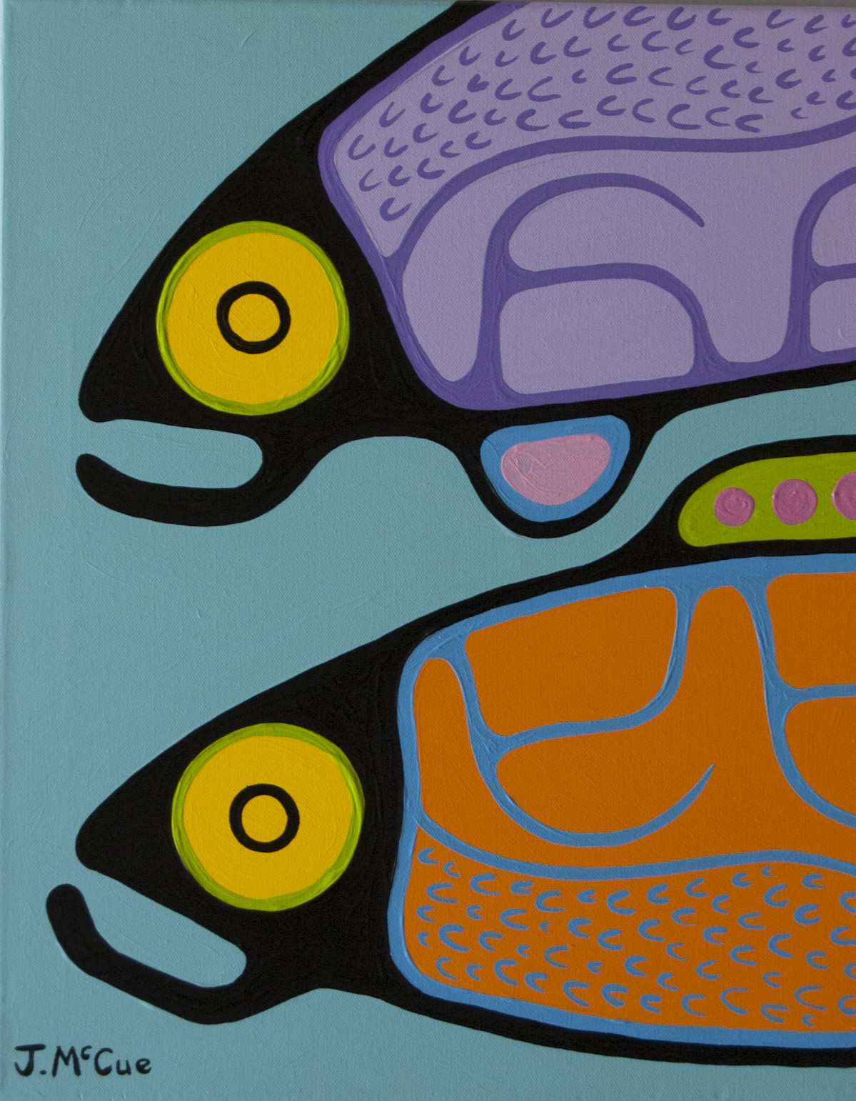 “Two Fish” Acrylic on canvas 20” x 16”
